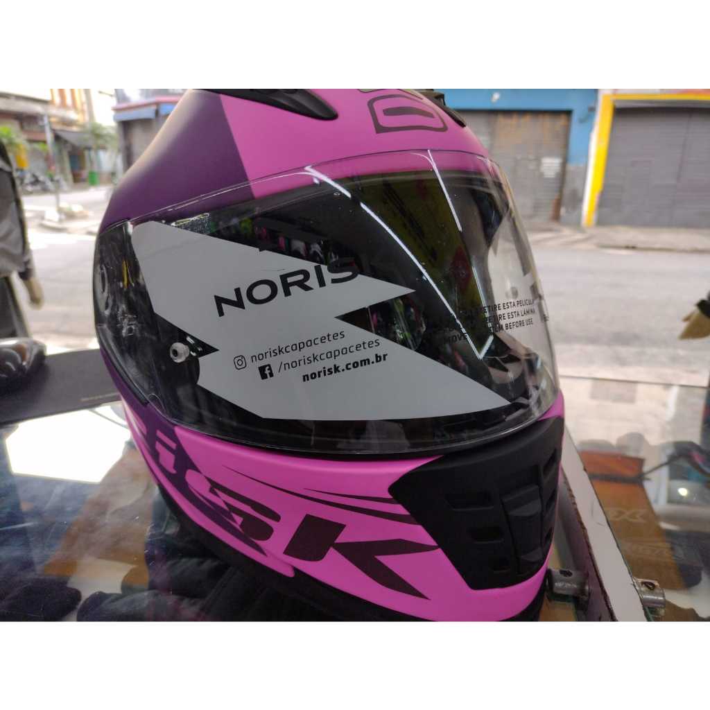 Capacete Feminino Norisk Ff302 Manty Pink Fosco Rosa