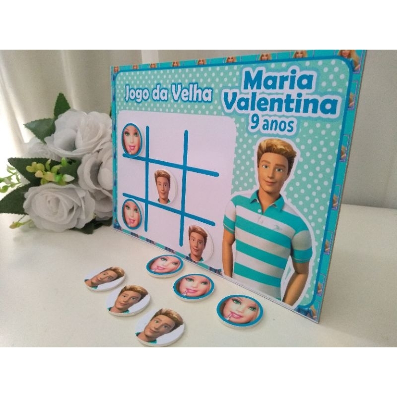 Jogo da Velha Personalizado Barbie