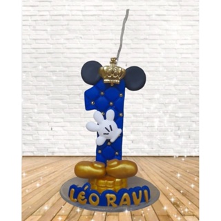 vela Mickey realeza/Vela biscuit realeza/Vela personalizada