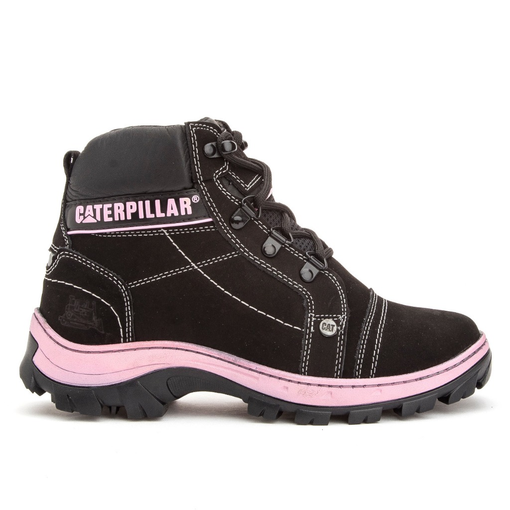 Bota Original Caterpillar Feminina Confortável Couro palmilha a Gel Rosa  - Main Image