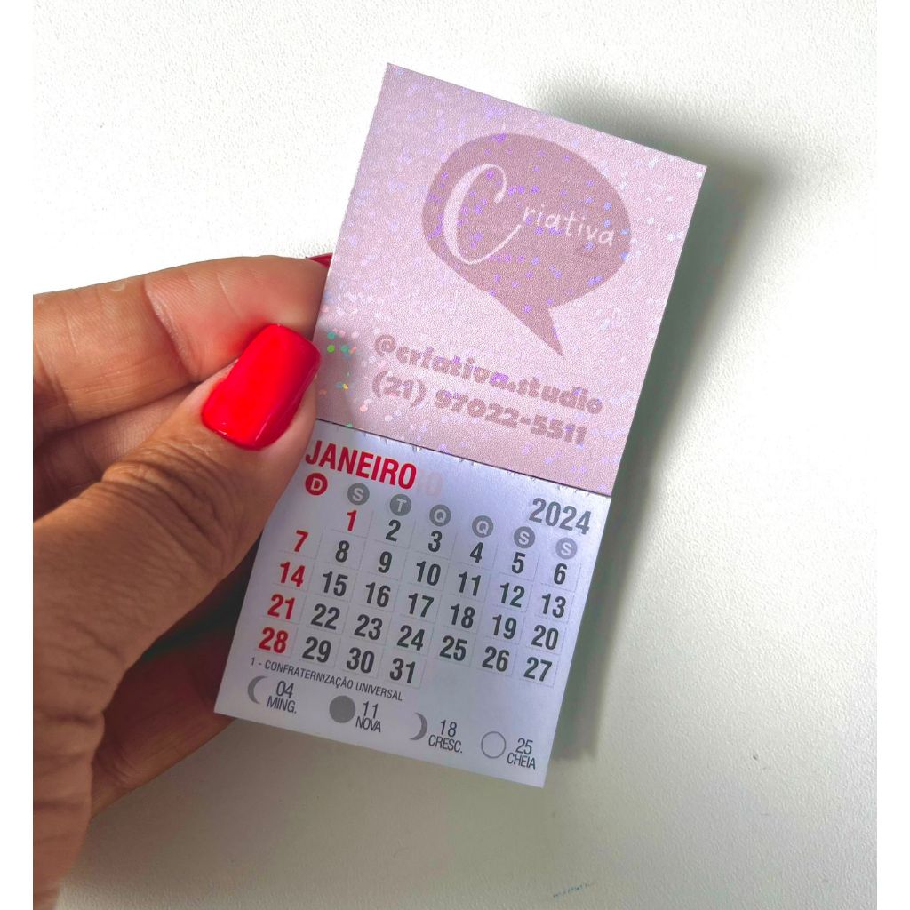 100 Mini Calendários de Geladeira 2024 Mimo para o Cliente - calendário ...