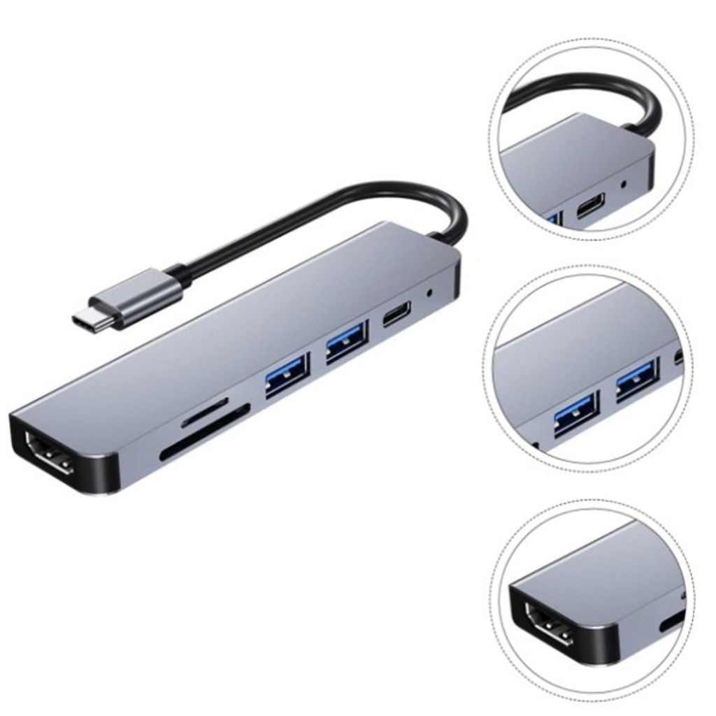 Conversor Adaptador Hub Usb Tipo C 3.0 / Hdmi / Hdtv / Sd