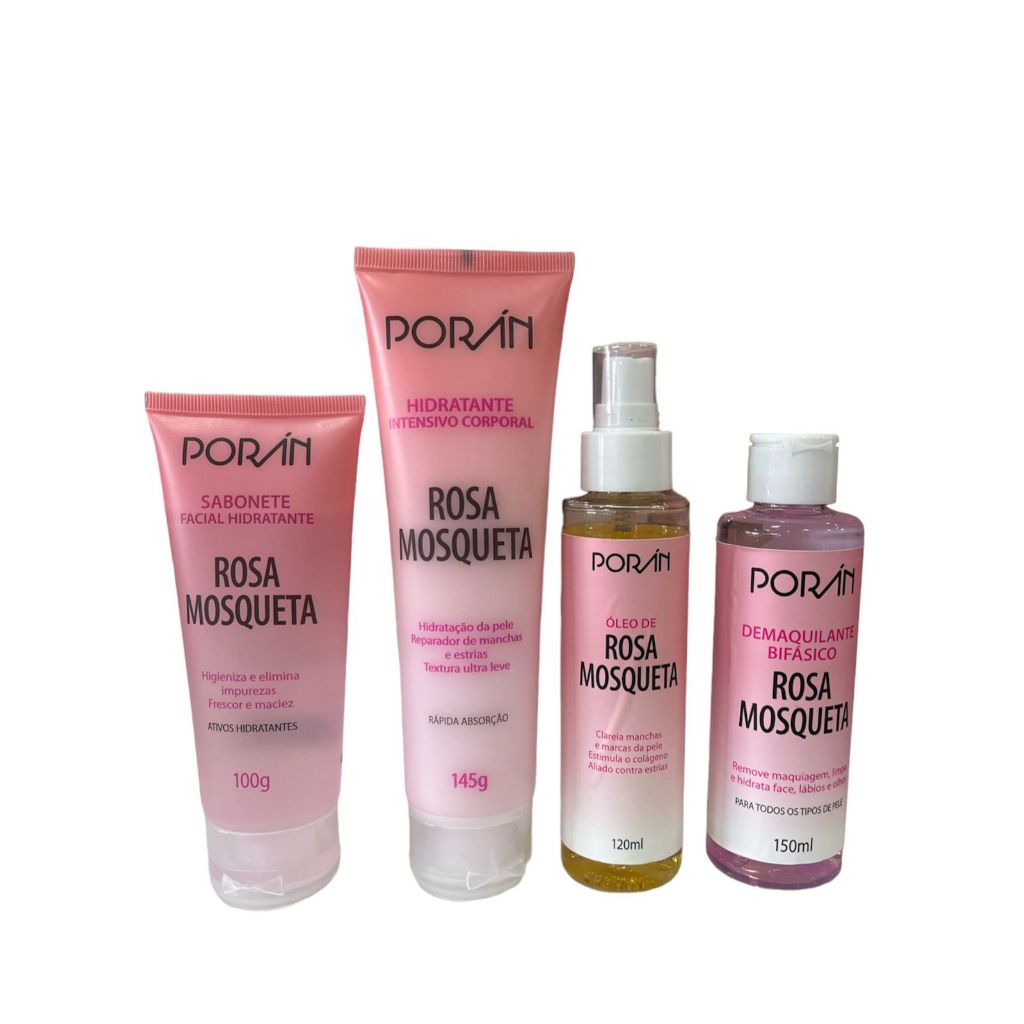 Kit Skin Care Rosa Mosqueta Porán | Shopee Brasil