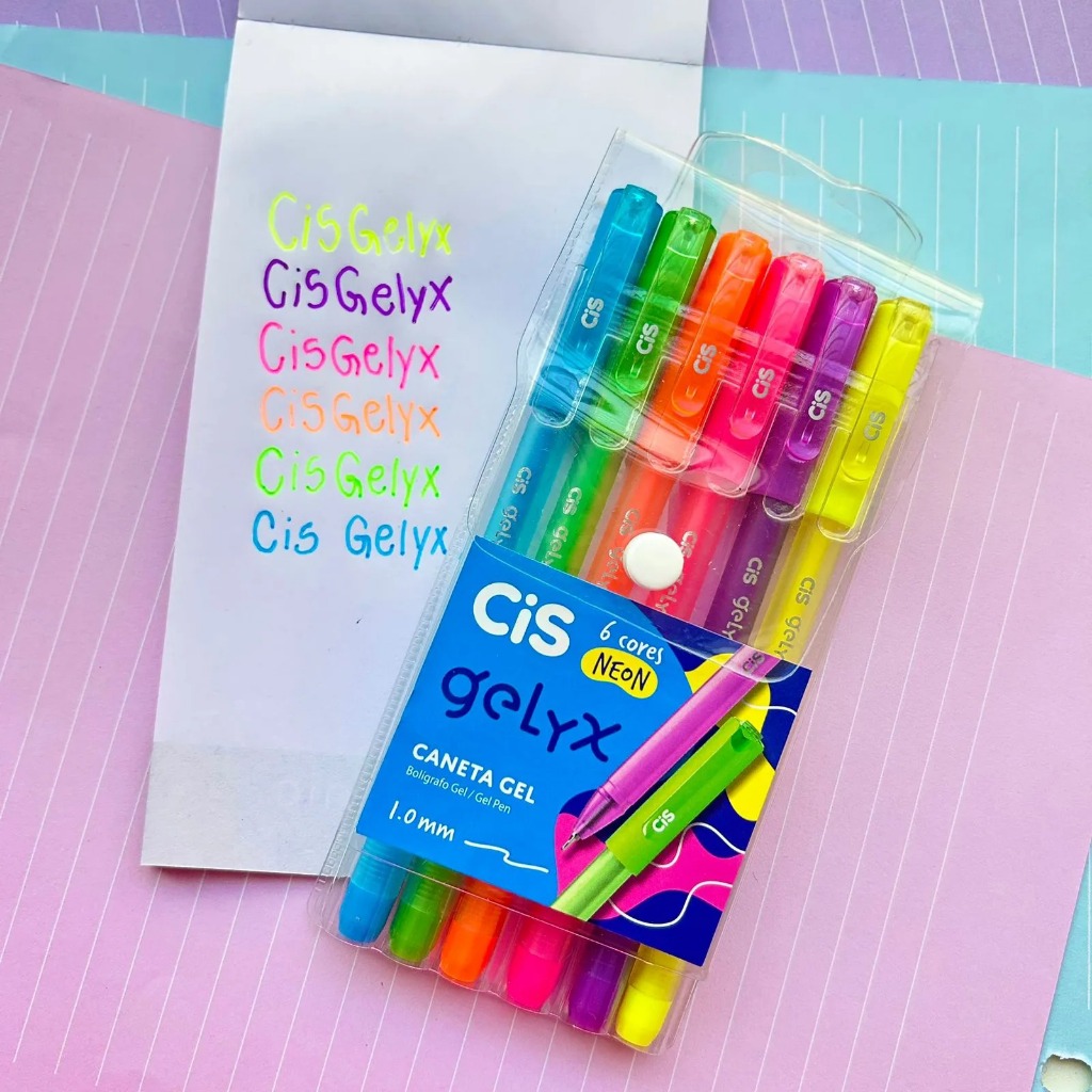 Kit Caneta Cis Gel Gelyx - Coleção Completa - Pastel, Neon, Metálicas, Glitter e Fashion Kit Caneta Cis Gel Gelyx - Coleção Completa - Pastel, Neon, Metálicas, Glitter e Fashion