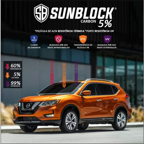 Película Insulfilm Nano Carbon G5/G20/G35 1 Metro de Largura por 1 a 5 Metros de Comprimento