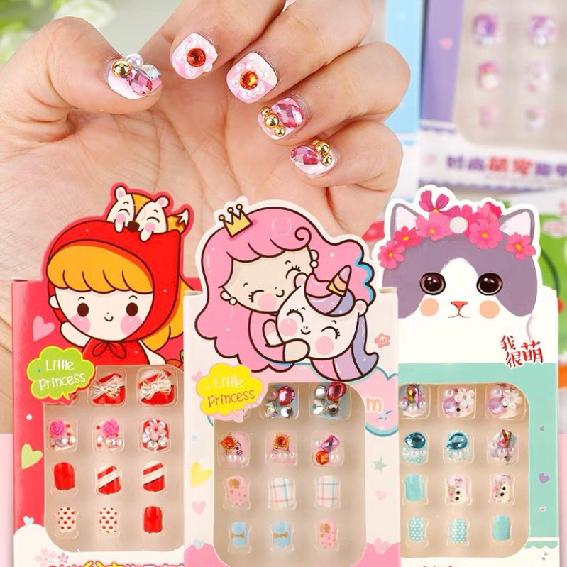 Kawaii Nail Art Adesivo para Crianças, Brinquedos Princess Beauty