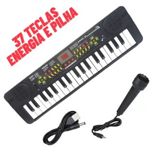 teclado infantil brinquedo 37 teclas com som e microfone Eletrotico