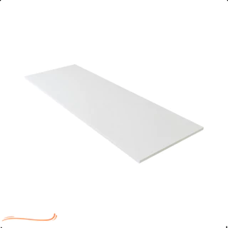 1 Prateleira 100x40 Sem Suporte Mdf Branco Organização Para Cozinha Banheiro Quarto Dormitorio Sala Tampo Area Gourmet Escritorio Casa Lavanderia Parede Decorativa Mesa Tabua 100cm Madeira 100 Cm x 40 Cm Branca