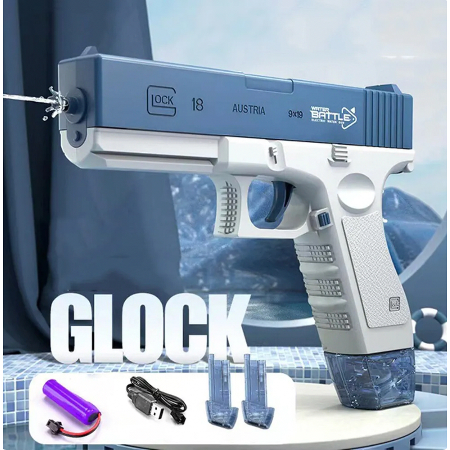 Arminha de Brinquedo Pistola Nerf Lança Dardos Tiro ao Alvo Azul + Munições