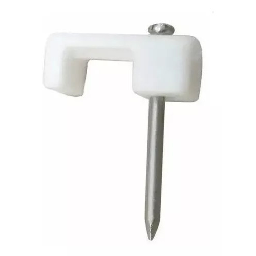100pcs Fixa Fio Grampo Para Cabos Miguelão 10/12 Com Prego