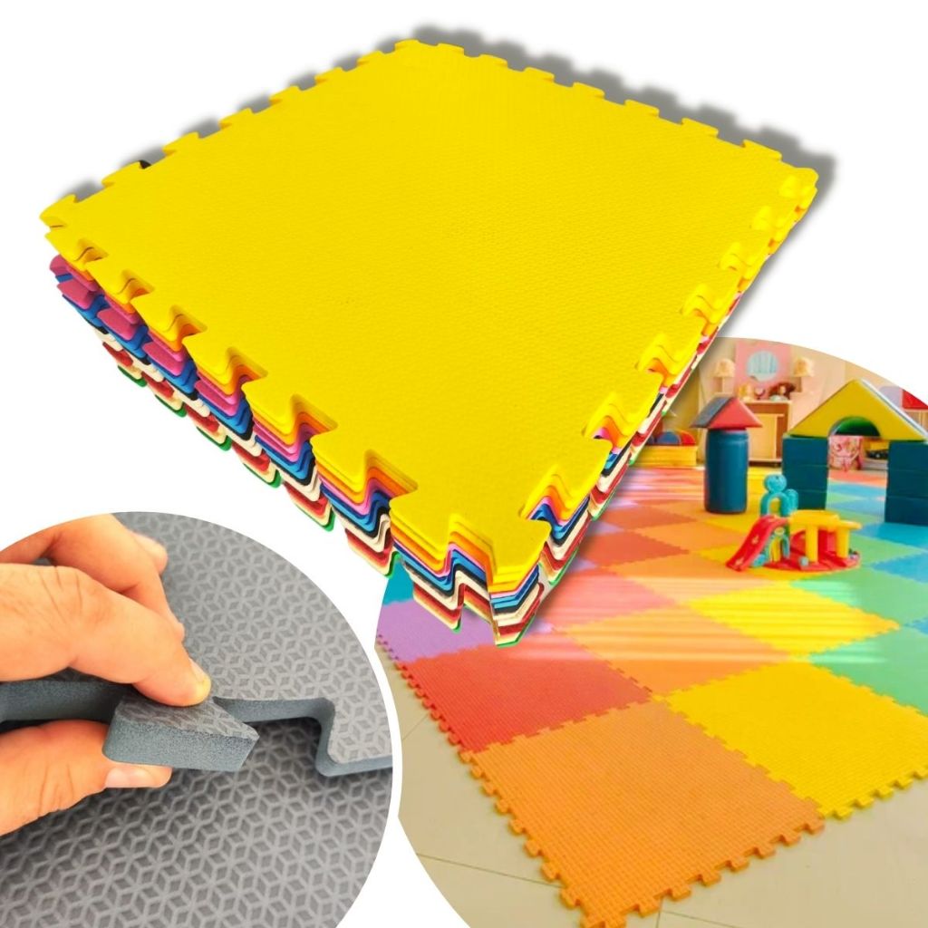 Kit 10 Tapete Infantil Emborrachado Tatame Bebe Tapetinho Piso Em EVA ...