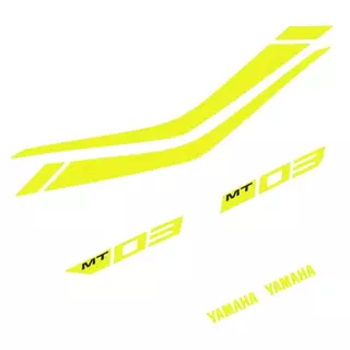 Faixa Adesiva Kit Adesivo Yamaha Mt03 Mt-03 2019/2020 Amarelo Rei