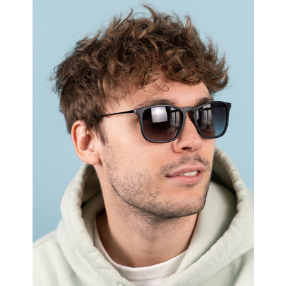 Oculos de sol Masculino Minimalista Retangular Retro Quadrado Acetato haste alumínio uv400