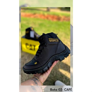 Bota industrial masculina impermeável com bico de aço da Caterpillar