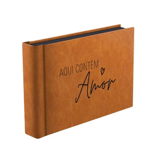 Album De Fotos Auto Colante Instalivro 15x21 40 Fotos com Gravação a Laser (Courino) em Oferta na Shopee