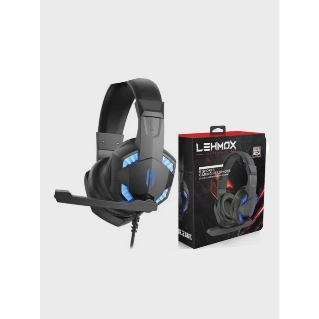 Headset Gamer Microfone e iluminação Led Azul Lehmox GT-F6 | Shopee Brasil