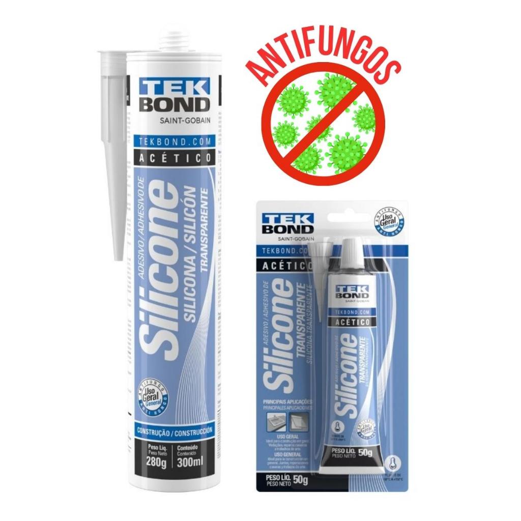 Silicone Acetico Transparente 50g Ou 280g Tekbond Para Vedação E ...