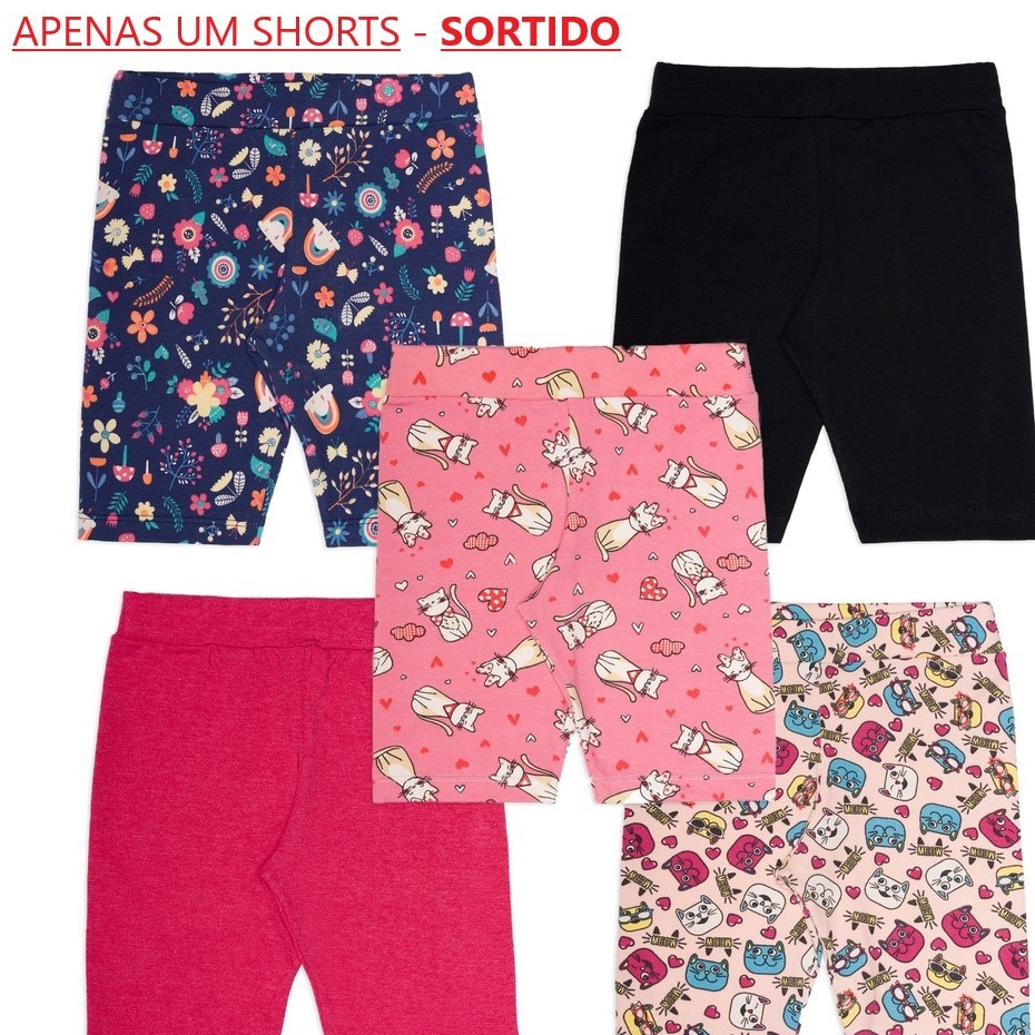 Shorts de 2024 cotton infantil