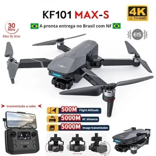 Drone KF101 Max-S Câmera 4k GPS 5km Gimbal 3 Eixos Retorno Automático + Maleta