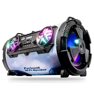 Caixa De Som Bluetooth Canhão Portátil Potente Aux Microfone Entrada Cartão Micro Sd USB Com Alça Com LED RGB em Oferta na Shopee