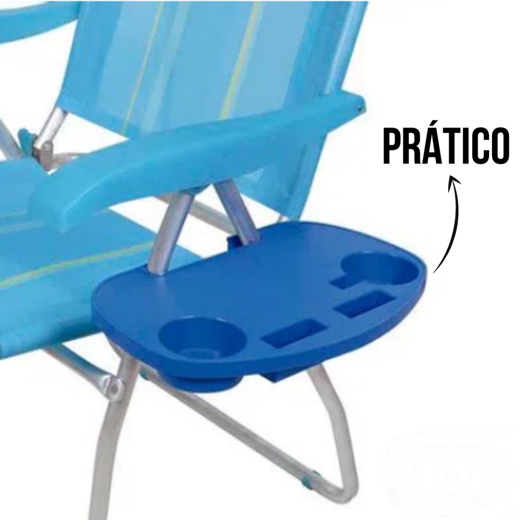 Mesa Portátil Porta Copos Cadeira De Praia Verão Camping