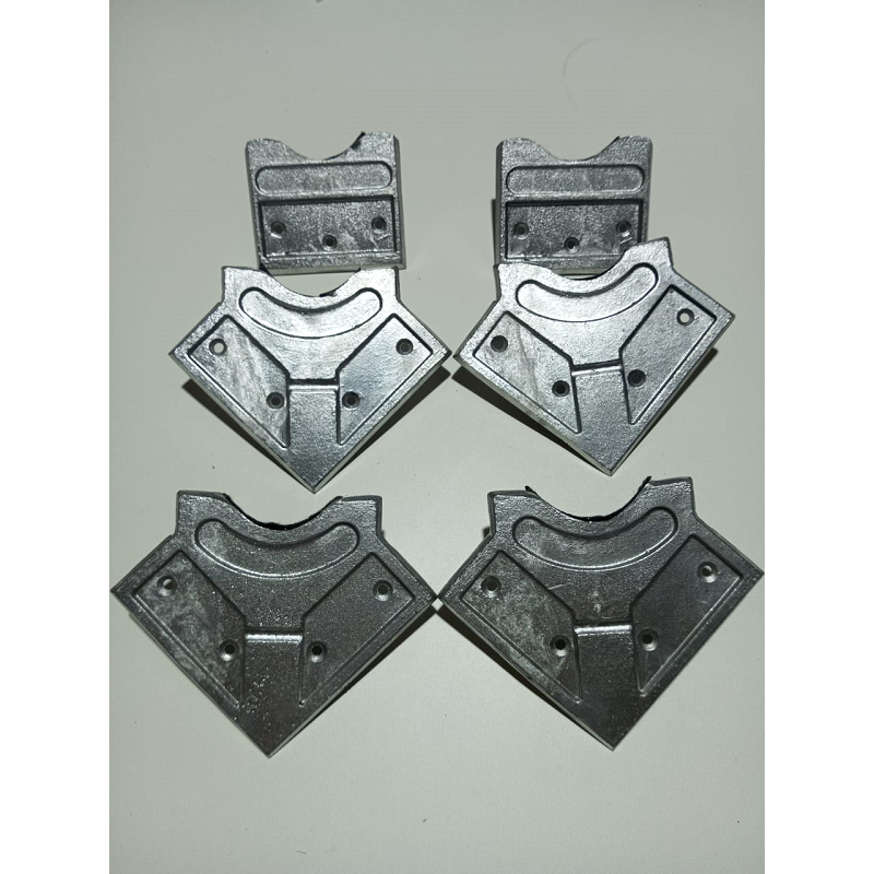 Jogo de caçapa Uberaba em alumínio 6 peças 50mm sinuca/bilhar