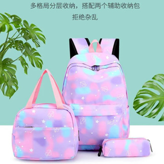 Mochila Escolar Conjunto De 3 Peças Moderna Estilosa Simples E Multifuncional Bag