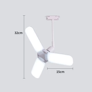 Lâmpada LED 45W 6500K Dobrável Ajustável Multi-Ângulos Luminária 3 Folhas/Pás E27 Bivolt