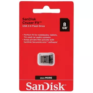 Pen drive SanDisk Cruzer Fit 8/16/32/64/GB 2.0 preto