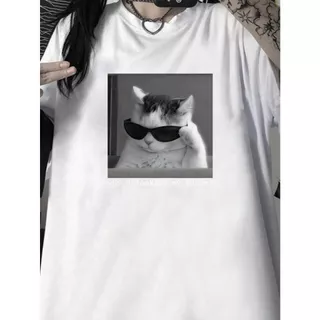 Camiseta Meme Gato E Frase Masculina Feminina Ou Camiseta Surpresa Aleatória Poliéster