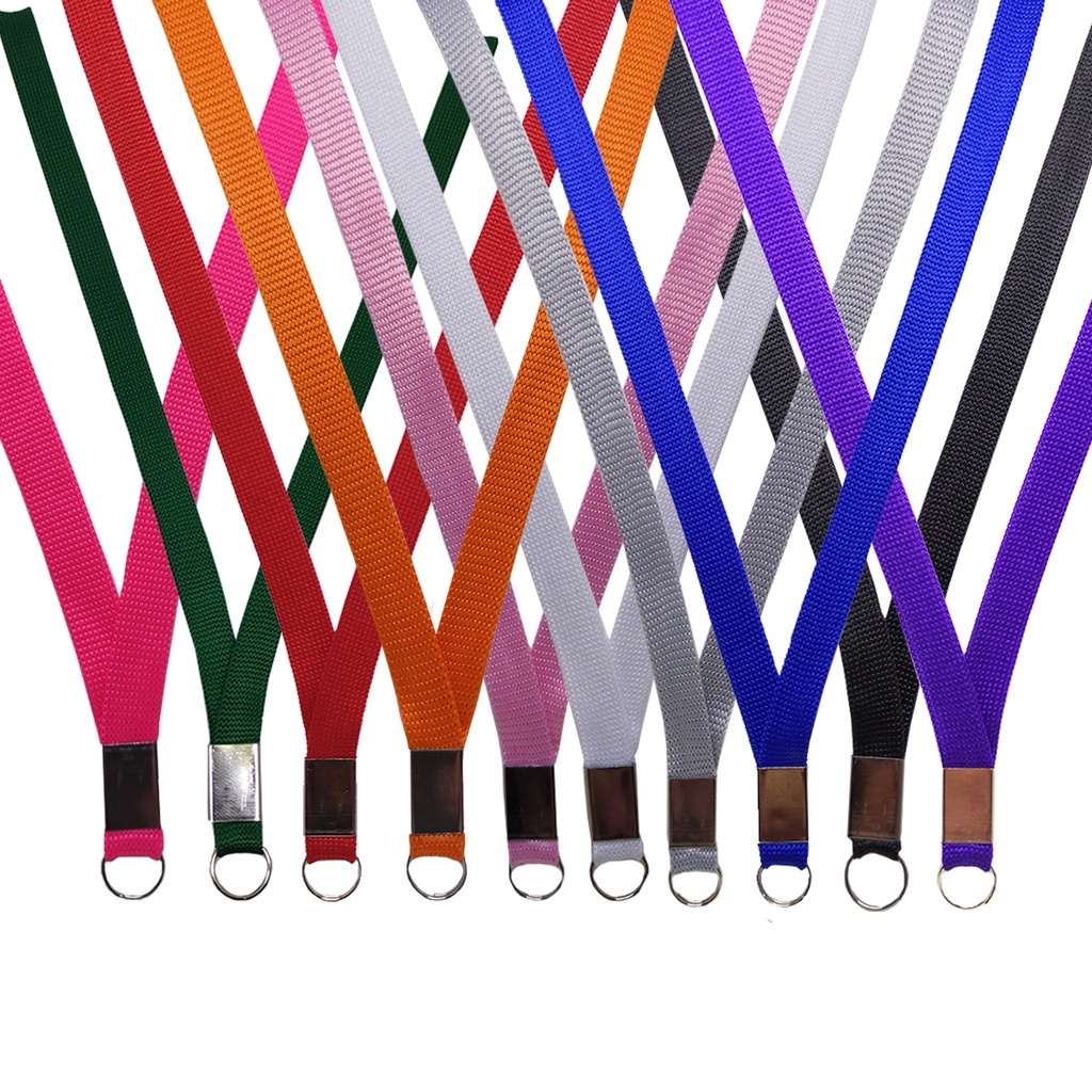 Cordão para Crachá 12mm Liso C/Argola | 1 cor | 10 unid.