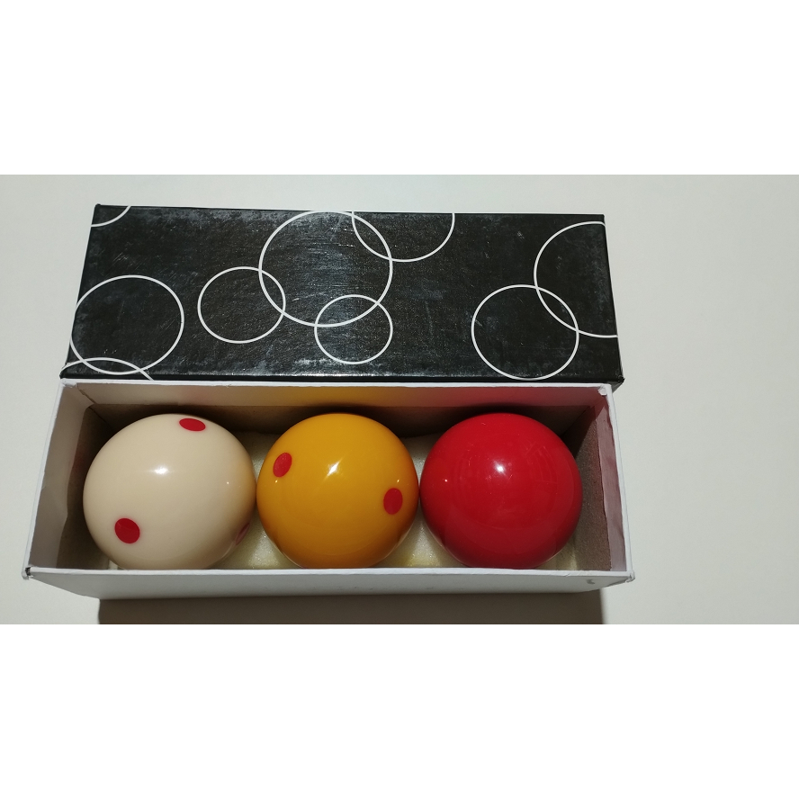 Jogo Bolas Bilhar Carambola Carom Importado 3 bolas 61,5 mm