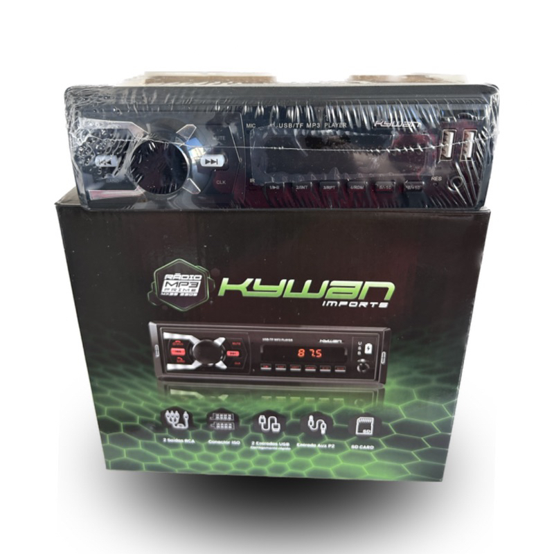 Aparelho de som Radio Automotivo MP3 prime Kywan Imports