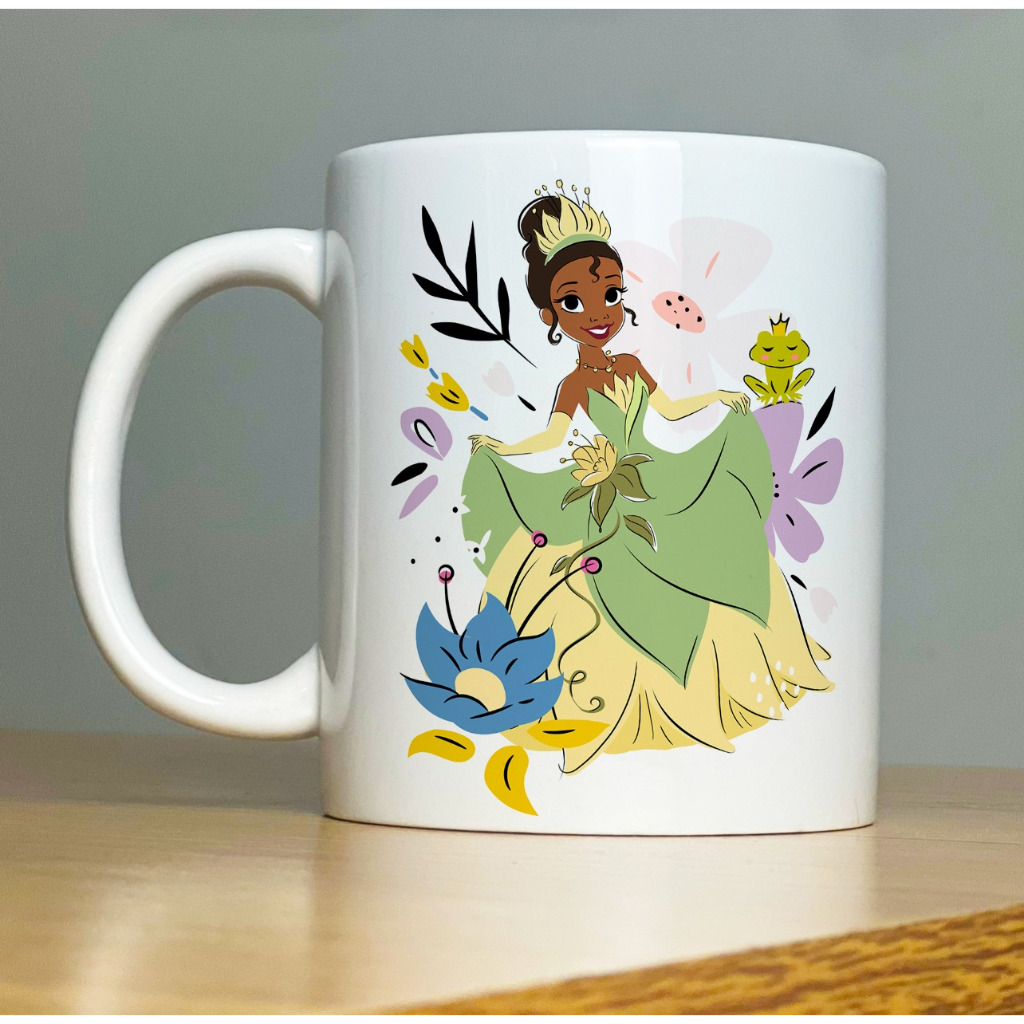 Caneca da Coleção Princesa Tiana para personalizar o nome em