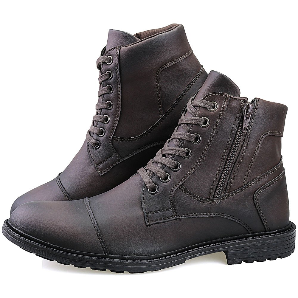 Bota Caterpillar de Couro Coturno Masculino Ref. 2190 Cor Castor