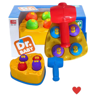 Brinquedo Queijo Bate Bate Alvo Rato Ratinho Martelo Chapolin Infantil Colorido p/ Bebês Crianças Meninas e Meninos