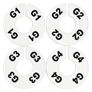 Kit divisor/separador de arara com 4 tamanhos G1,G2,G3,G4