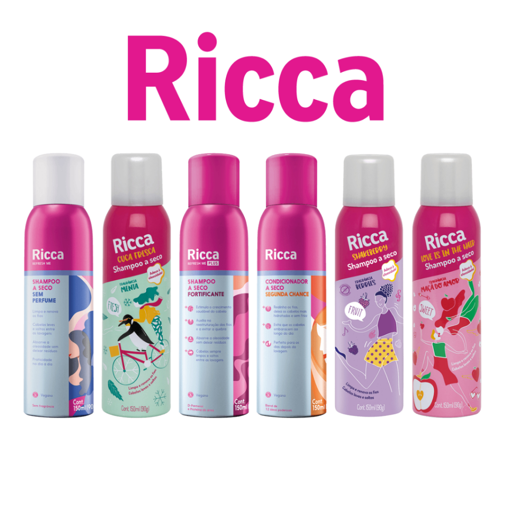 shampoo a seco ricca 150ml e Condicionador a seco segunda chance 150ml ...