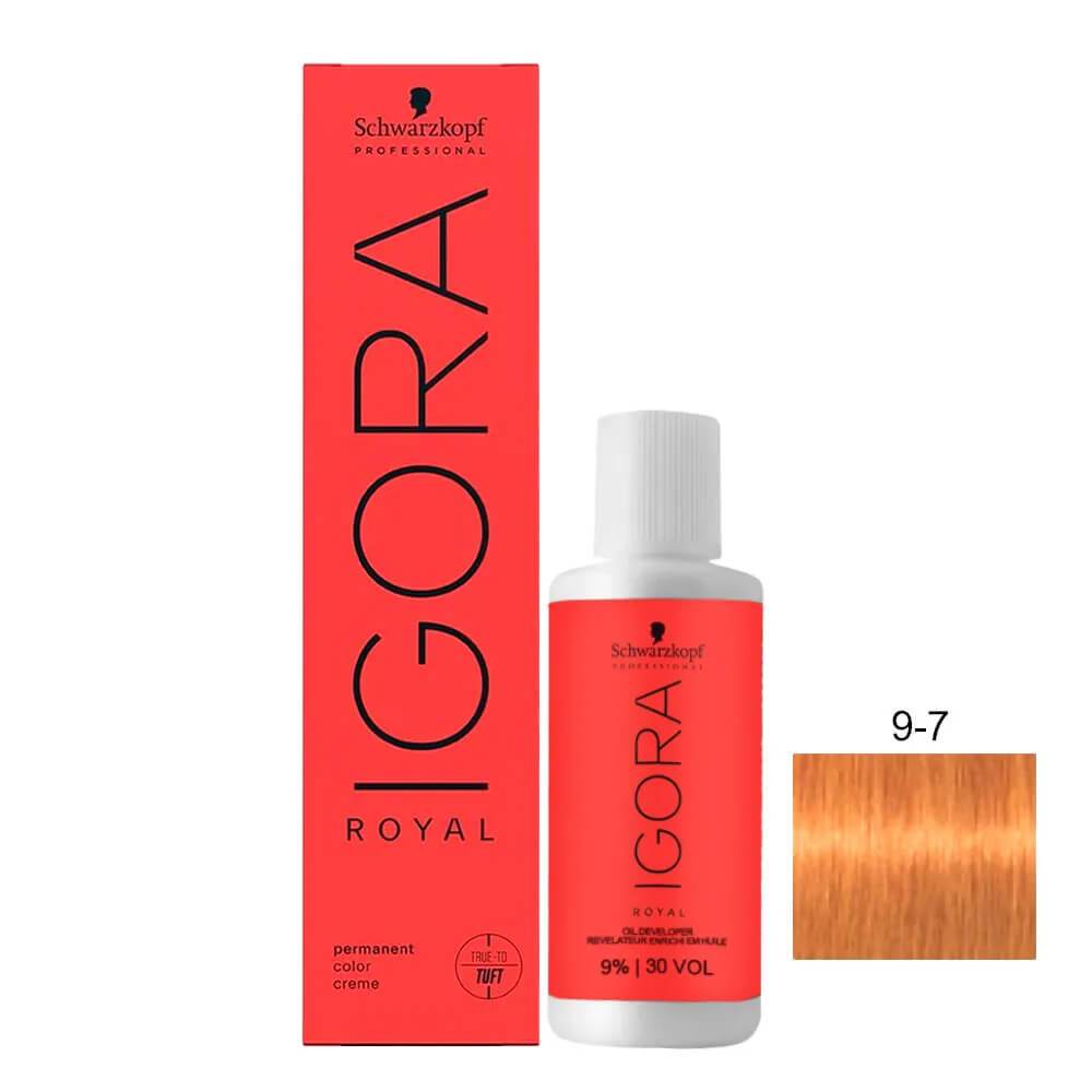 Schwarzkopf Igora 7.77 Royal HD Louro Médio Cobre Extra - 60g - Super Beleza