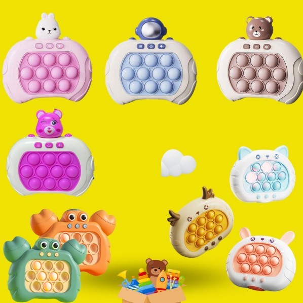 Jogo Pop IT Eletrônico Game Sensorial Fidget Toys Push Bubbles Console Infantil Interativo