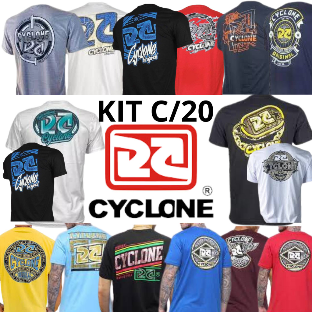 KIT/20 CAMISETAS DA CYCLONE TOP LANÇAMENTO 2024