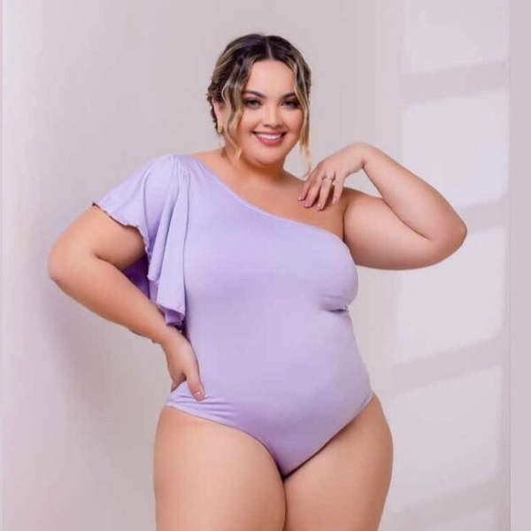 Body Maiô Estampado Plus Size - Moda Maria