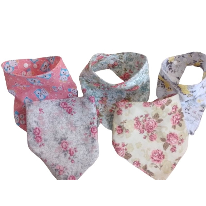 Babadores Bandana Copper Pearl - Pacote Com 4 | Absorventes E Ajustáveis