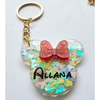 Chaveiro Resina Minnie ou Mickey Personalizado (sem pingente)