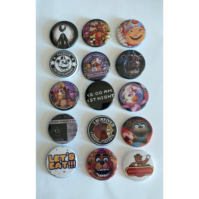 Bottom FIVE NIGHTS FREDDY'S Bottons 3,5 cm botom (broche alfinete) botton  de games. jogos, gamer