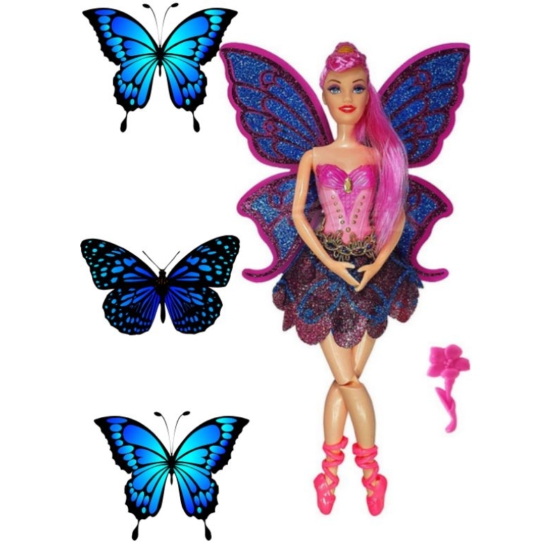 Boneca Barbie Fashion and Beauty - Loira Vestido Azul Glitter GRB32 Cod:  5021-6 Mattel