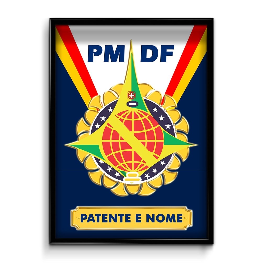 Quadro decorativo policia militar PMDF personalizado | Shopee Brasil