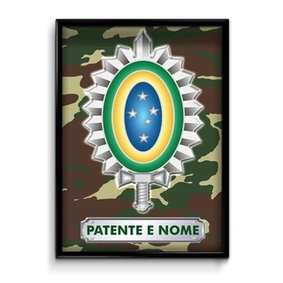 Quadro decorativo parede Exercito brasileiro personalizado