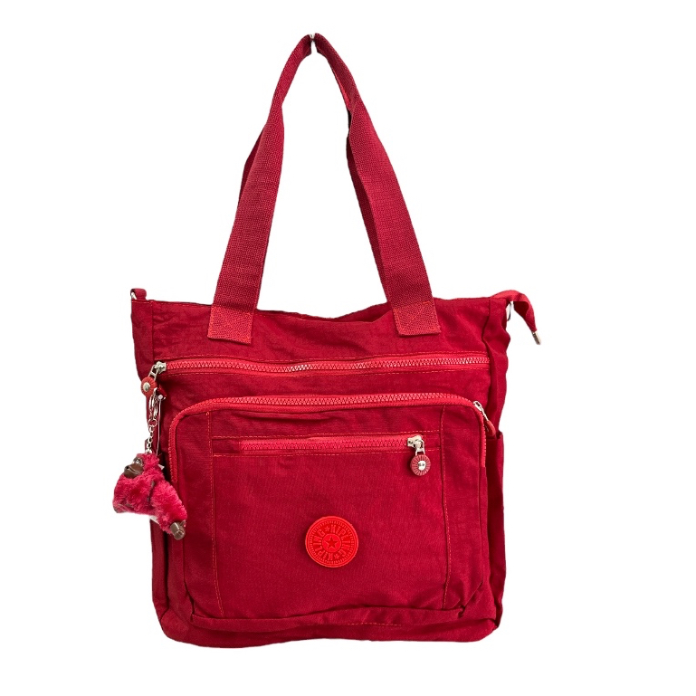 Bolsa Feminina Transversal Grande Quadrada em Nylon uso Escolar Faculdade Cdg 7010