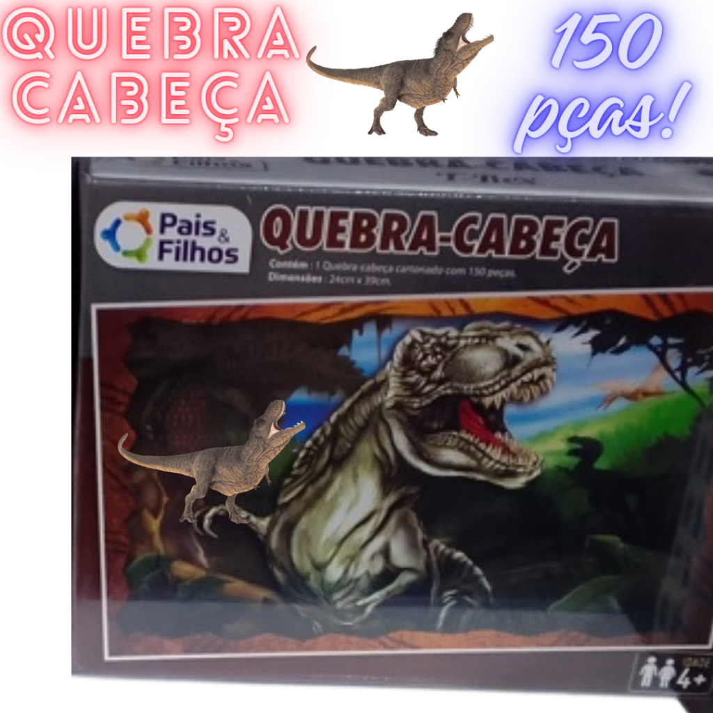 Quebra-Cabeças T Rex 150 peças - Atacadão Global